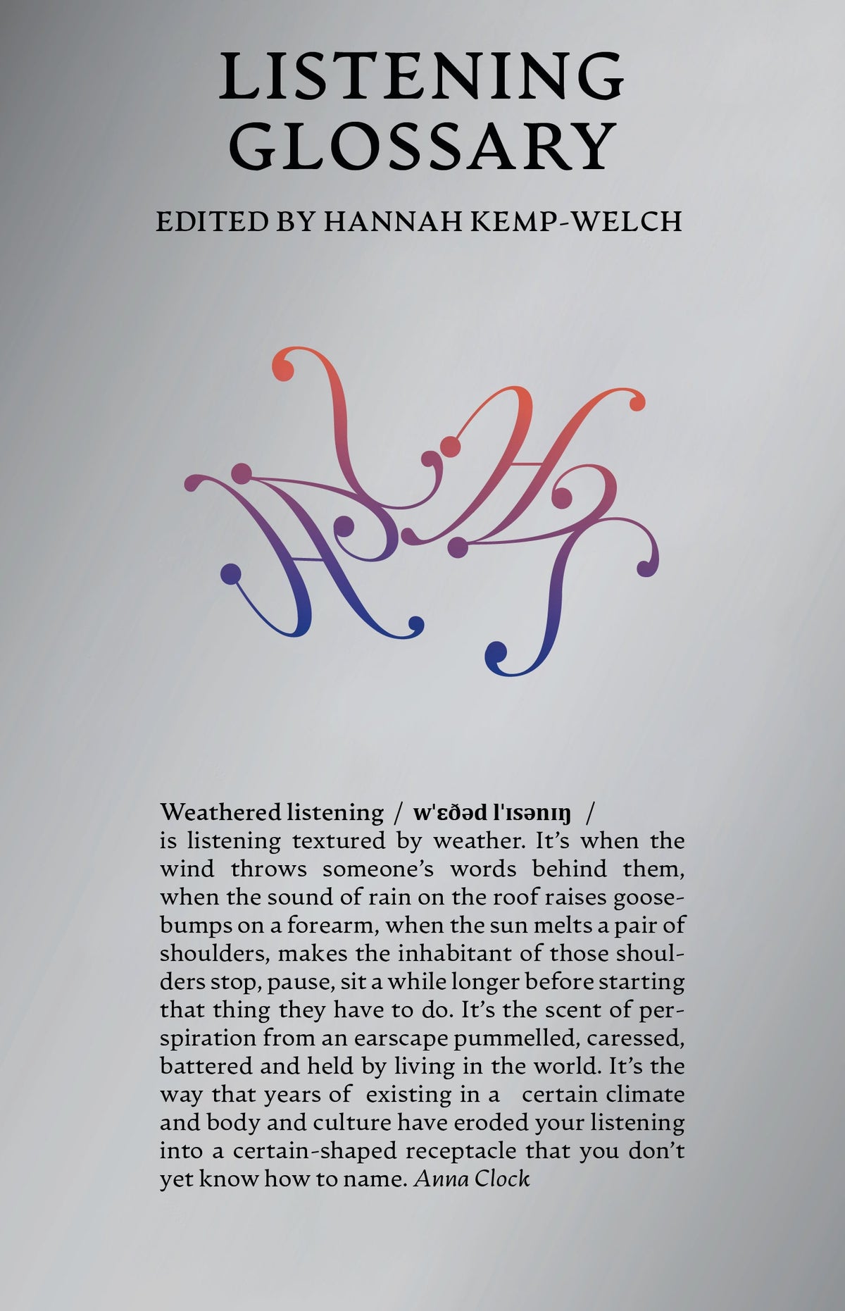 Listening Glossary edited by Hannah Kemp-Welch